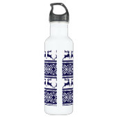 Nordischer Weihnachtsskandinavischer Rentier Edelstahlflasche (Rückseite)