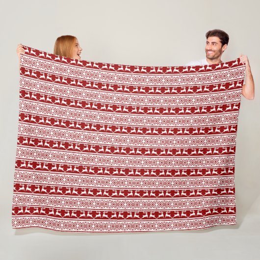 Nordischer Weihnachtsskandinavischer Rentier Fleecedecke (Beispiel)