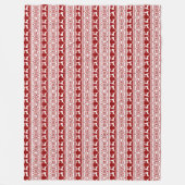 Nordischer Weihnachtsskandinavischer Rentier Fleecedecke (Vorderseite)