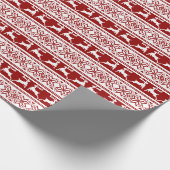 Nordischer Weihnachtsskandinavischer Rentier Geschenkpapier (Ecke)