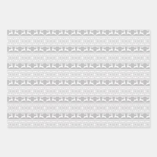 Nordischer Weihnachtsskandinavischer Rentier Geschenkpapier Set (Vorderseite 2)