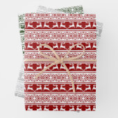 Nordischer Weihnachtsskandinavischer Rentier Geschenkpapier Set (Beispiel)