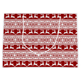 Nordischer Weihnachtsskandinavischer Rentier Große Geschenktüte