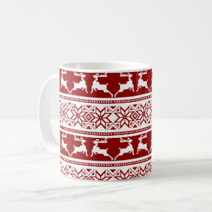 Nordischer Weihnachtsskandinavischer Rentier Kaffeetasse