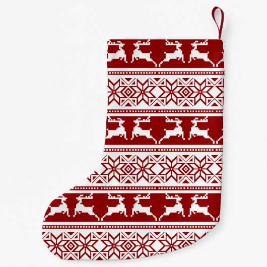 Nordischer Weihnachtsskandinavischer Rentier Kleiner Weihnachtsstrumpf (Rückseite)