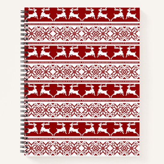 Nordischer Weihnachtsskandinavischer Rentier Notizblock (Vorderseite)