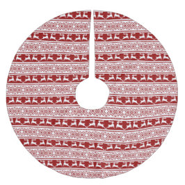 Nordischer Weihnachtsskandinavischer Rentier Polyester Weihnachtsbaumdecke