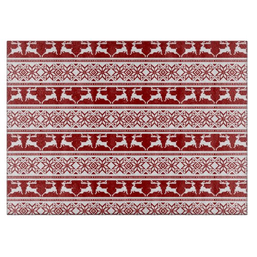 Nordischer Weihnachtsskandinavischer Rentier Schneidebrett (Vorderseite)
