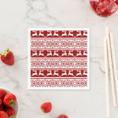 Nordischer Weihnachtsskandinavischer Rentier Serviette (Beispiel)