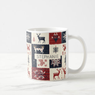 Nordischer WeihnachtsStrick Rentierfische und Sc Kaffeetasse