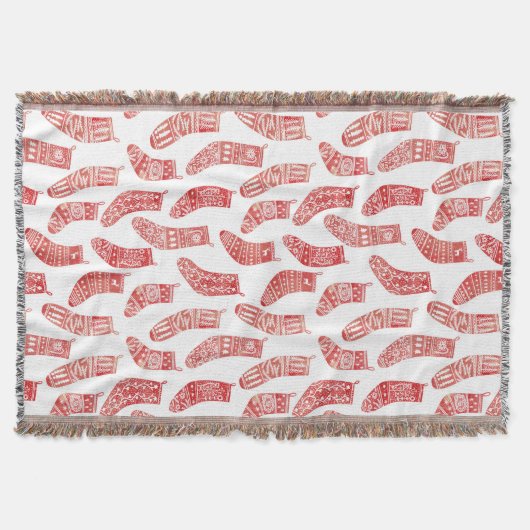 Nordischer WeihnachtsStrumpf Decke (Vorderseite)