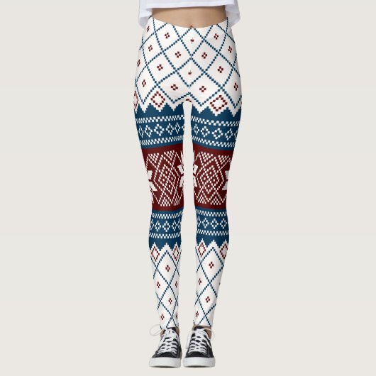 Nordischer Weihnachtssüß Leggings (Vorderseite)