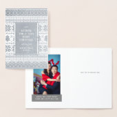 Nordischer Weihnachtssüßer Gemusterter Feiertag Folienkarte (Anzeige)