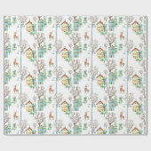 Nordischer Winter Hygge Rustikal Geschenkpapier (Flach)