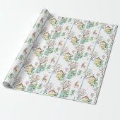 Nordischer Winter Hygge Rustikal Geschenkpapier (Ungerollt)