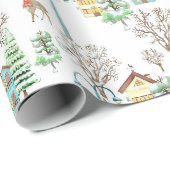 Nordischer Winter Hygge Rustikal Geschenkpapier (Rolleneckpunkt)