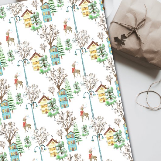 Nordischer Winter Hygge Rustikal Geschenkpapier
