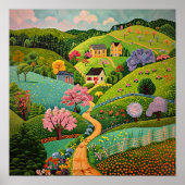 Nordisches Abstrakt geometrisches Poster (Matte) (Vorne)