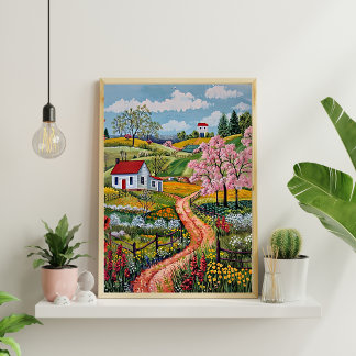 Nordisches Abstrakt geometrisches Poster (Matte)