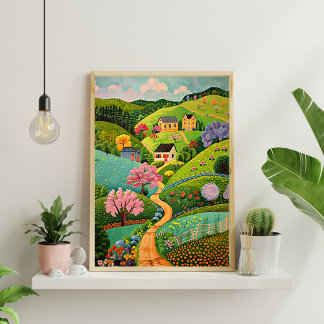 Nordisches Abstrakt geometrisches Poster (Matte)