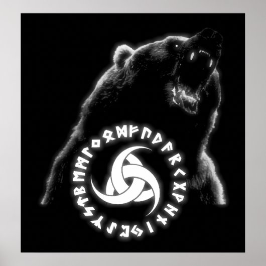 Nordisches Bärenposter Poster (Vorne)