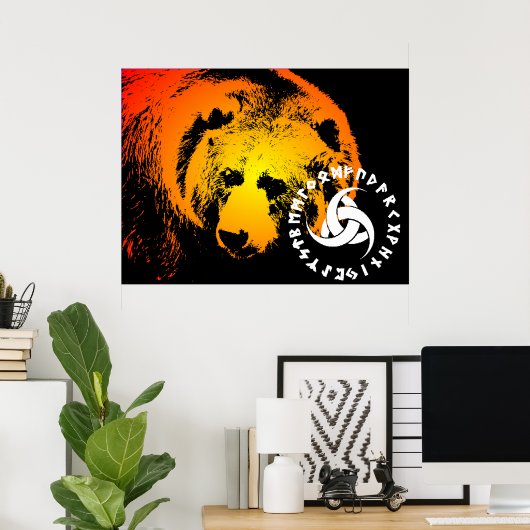 Nordisches Bärenposter Poster (Heimbüro)