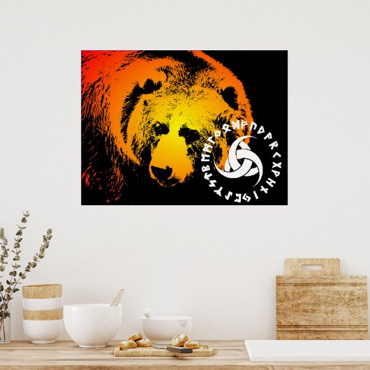 Nordisches Bärenposter Poster (Küche)