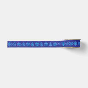 Nordisches blaues Schneeglanz (Glitter-Effekt) auf Ripsband