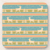 Nordisches ethnisches Muster des neuen Jahres Getränkeuntersetzer (Vorderseite)