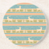 Nordisches ethnisches Muster des neuen Jahres Sandstein Untersetzer (Vorne)