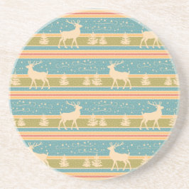 Nordisches ethnisches Muster des neuen Jahres Sandstein Untersetzer