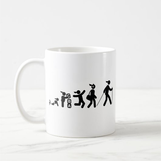 Nordisches Gehen Kaffeetasse (Links)