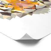 Nordisches geometrisches Tigerdesign Poster (Ecke)