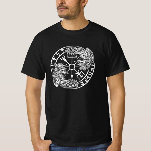 Nordisches Hugin & Munin-T-Shirt T-Shirt (Vorderseite)