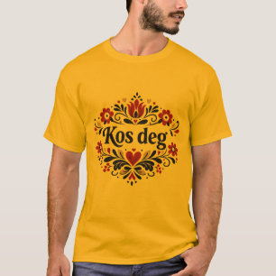 Nordisches „Kos deg“ T-Shirt, Skandinavischer Mini T-Shirt