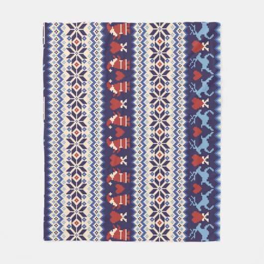 Nordisches Muster: Charming Illustration Fleecedecke (Vorderseite)