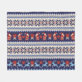 Nordisches Muster: Charming Illustration Fleecedecke (Vorderseite (Horizontal))