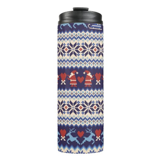 Nordisches Muster: Charming Illustration Thermosbecher (Vorderseite)