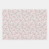 Nordisches Rot- und Blauwintermuster Geschenkpapier Set (Vorderseite 2)