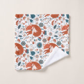 Nordisches Schlaffuchsmuster Badhandtuch Set (Waschlappen)