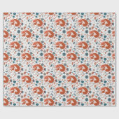Nordisches Schlaffuchsmuster Geschenkpapier (Flach)