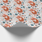 Nordisches Schlaffuchsmuster Geschenkpapier (Ecke)