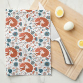 Nordisches Schlaffuchsmuster Geschirrtuch (Viertel Falte)