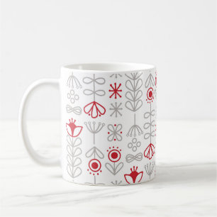 Nordisches skandinavisches Rot und Weiße Weihnacht Kaffeetasse