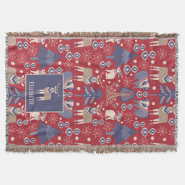 Nordisches skandinavisches Wald Personalisiert Decke