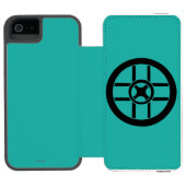 Nordisches Symbol: Rad-Kreuz Incipio iPhone Geldbeutel-Hülle (Folio Geöffnet)