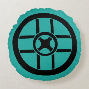 Nordisches Symbol: Rad-Kreuz Rundes Kissen