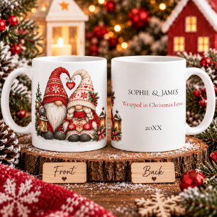 Nordisches Weihnachts-Tomte-Paar Skandinavischer W Kaffeetasse