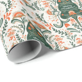 Nordisches Weihnachtsbaum-Party Geschenkpapier (Rolleneckpunkt)