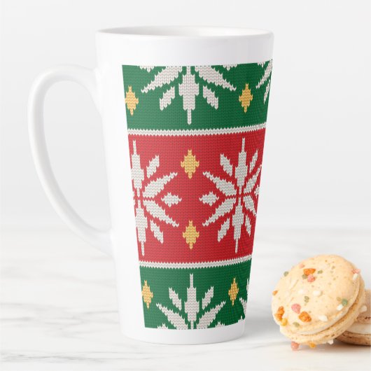 Nordisches Weihnachtsgestrick Milchtasse (Beispiel)